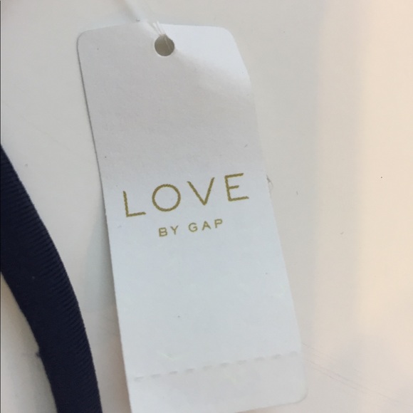 GAP NWT navy string bikini top with removable pads - Picture 3 of 6